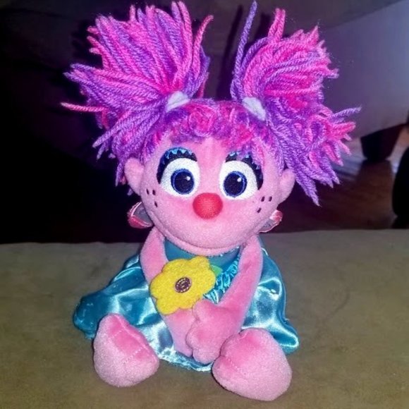 Sesame Street | MUPPETS | ABBY CADABBY | 10"  PLUSH Fairy Doll w/Flower for KIDS - Picture 1 of 4